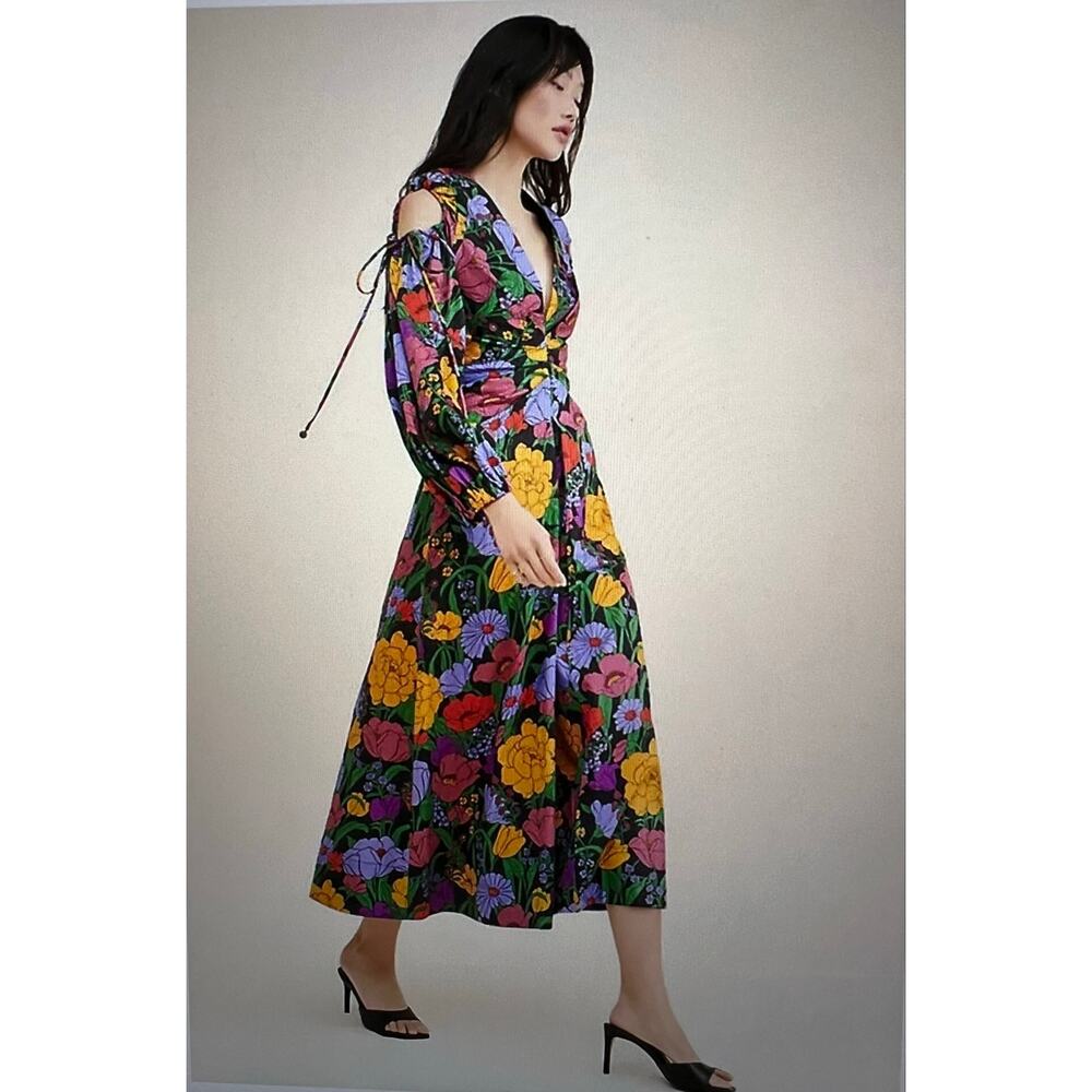 FARM Rio Black Bucolic Garden Maxi Dress NWOT XS (B20408) - Picture 3 of 12